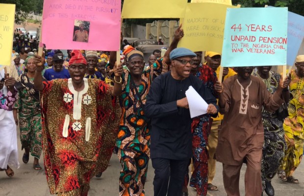 Ex-Biafran War Veterans Protest in Ibadan over Non-Payment of Entitlements for 44 Years