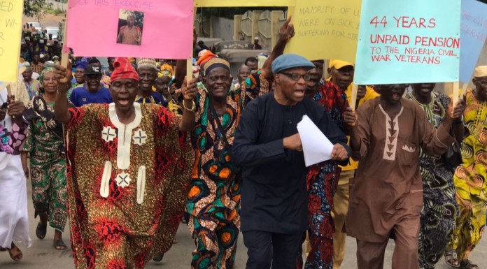 Ex-Biafran War Veterans Protest in Ibadan over Non-Payment of Entitlements for 44 Years