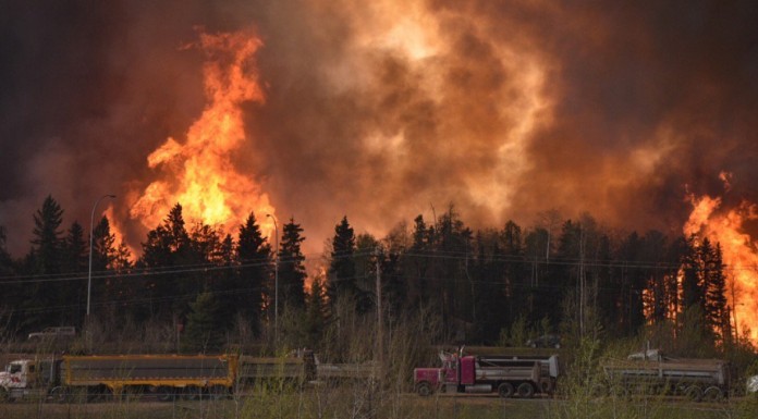 Over 5000 fire-fighters battles wildfires burning in California and Canada